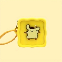 Cartoon Square Coin Purse Keychain