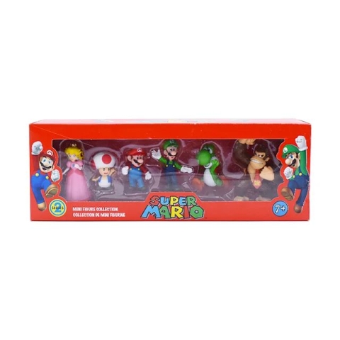 Super Mario Toys - Mini Figure Toy Collection Pack Series 1 with 4 Collectible Figures.