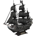 Black Pirate Ship Caribbean - Woode...