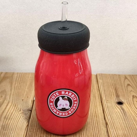 Hello Rabbit Straw Bottle Cup