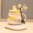 Unicorn Ceramic Mug with Spoon