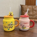 Sponge Bob Ceramic Mug with Straw